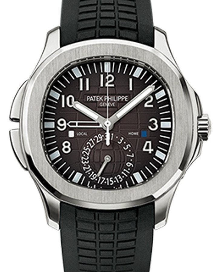 Patek Philippe Aquanaut Dual Time Black Dial Automatic Men's Watch 5164A-001