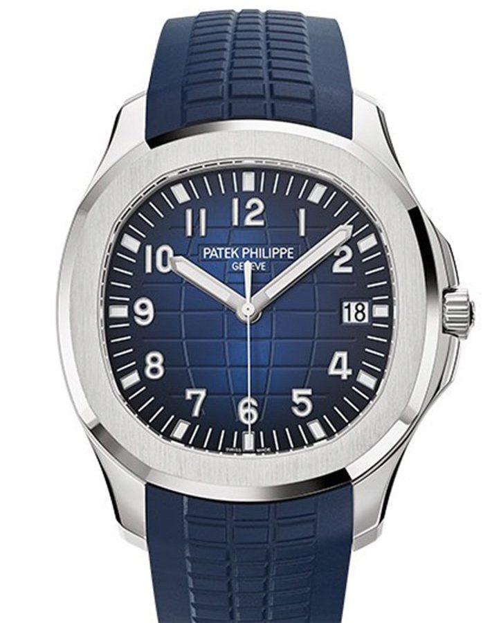 Patek Philippe Aquanaut Blue Dial 18K White Gold Men's Watch 5168G-001