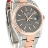 Datejust 36 Dark Rhodium Dial Fluted Rose Gold Two Tone Watch 126231 NP