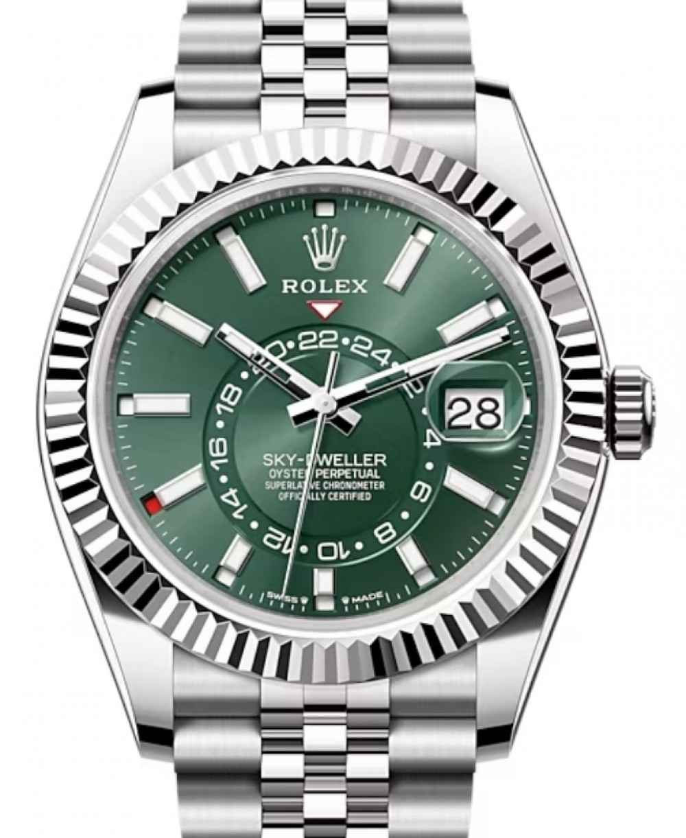 Rolex Sky-Dweller Green Dial Automatic 42mm Men's Watch 336934-0001