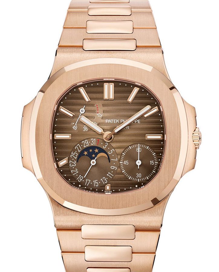 Patek Philippe Nautilus Moon Phase Rose Gold Watch 5712/1R-001 5712/1R