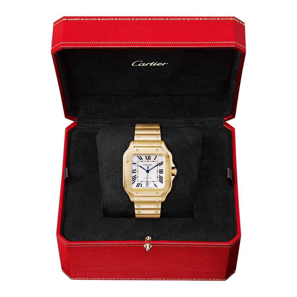 Santos de Cartier Large Automatic 18ct Yellow Gold Bracelet Watch