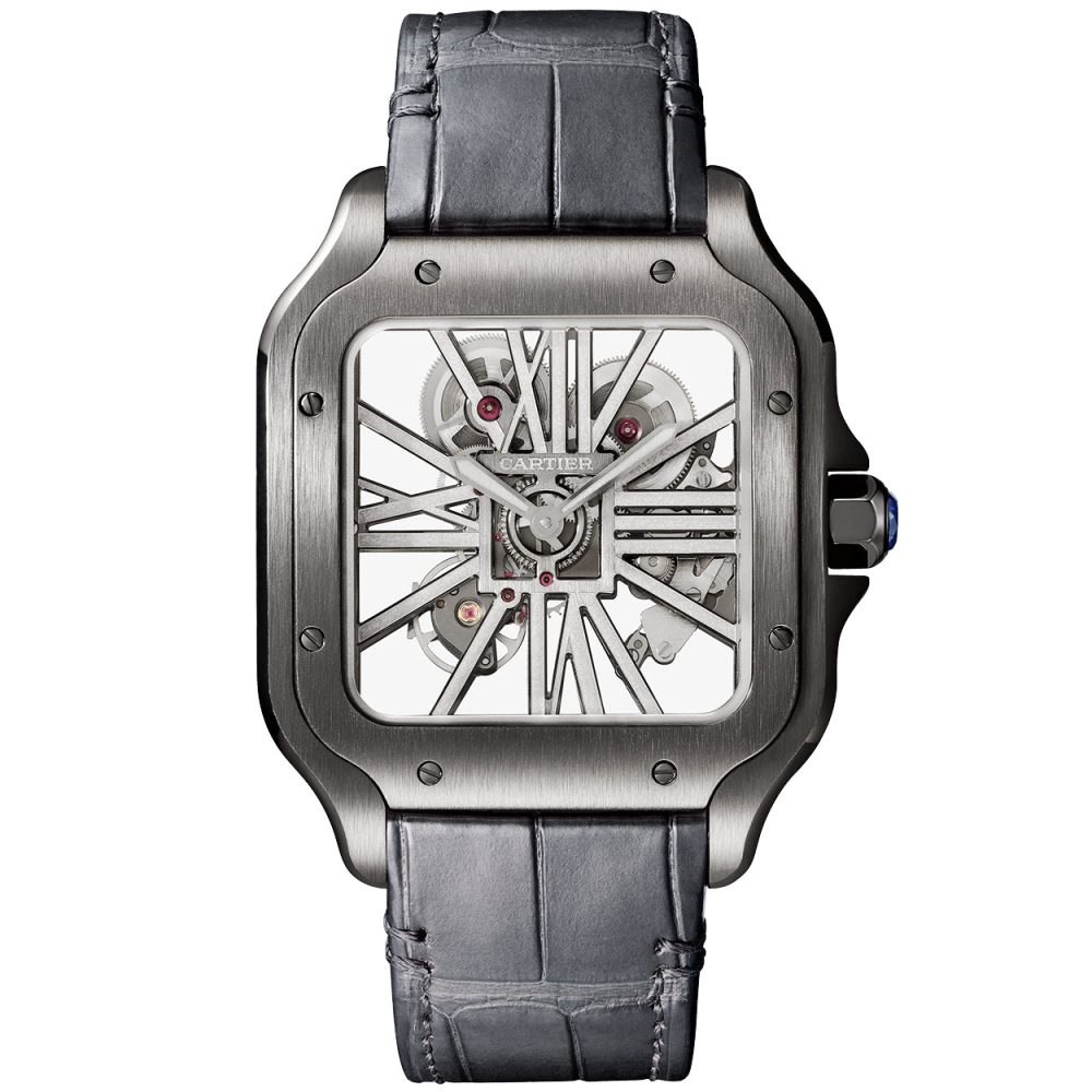 Santos de Cartier Large Skeleton Black ADLC Men's Watch