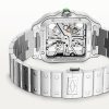 Santos de Cartier Large Skeleton/Green Dial Men's Watch