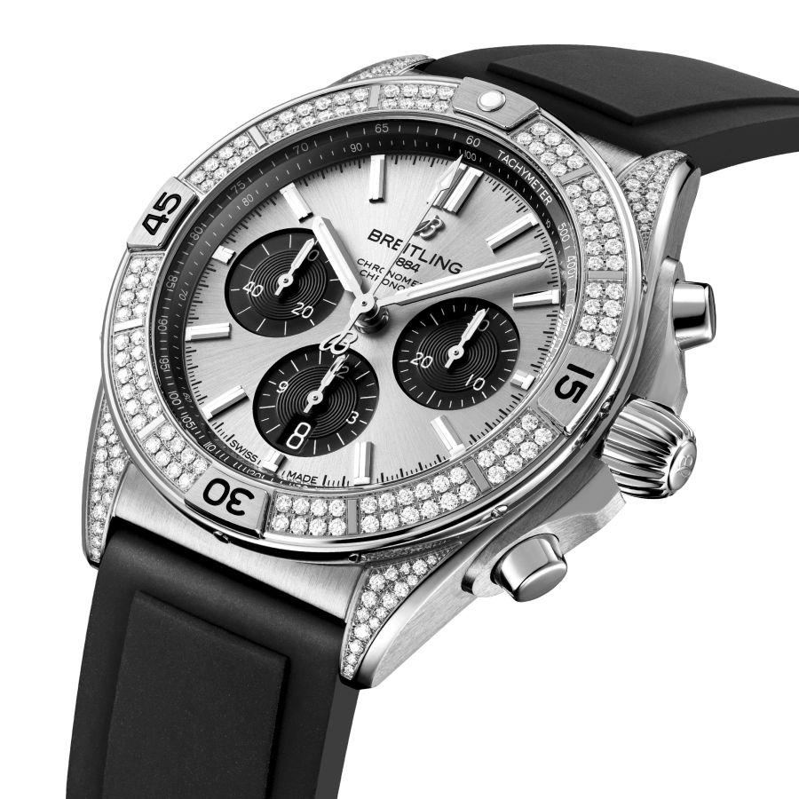 Breitling Chronomat B01 42, Stainless Steel and Diamonds, Ref# AB0134721G1S1, Unworn 2024