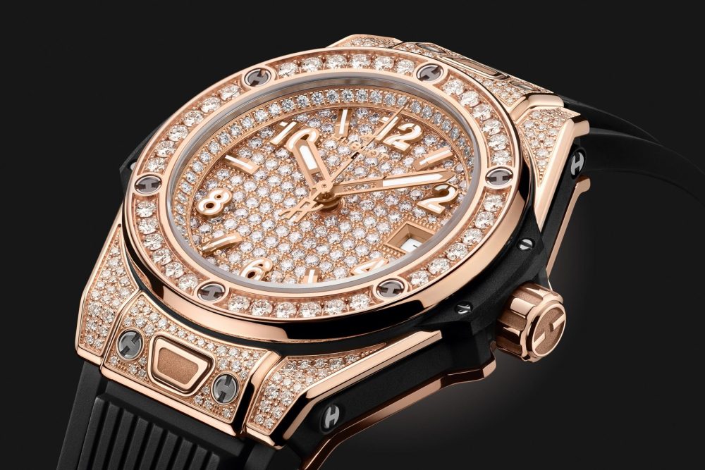 Hublot Big Bang ONE CLICK KING GOLD FULL PAVÉ Ref# 485.OX.9000.RX.1604