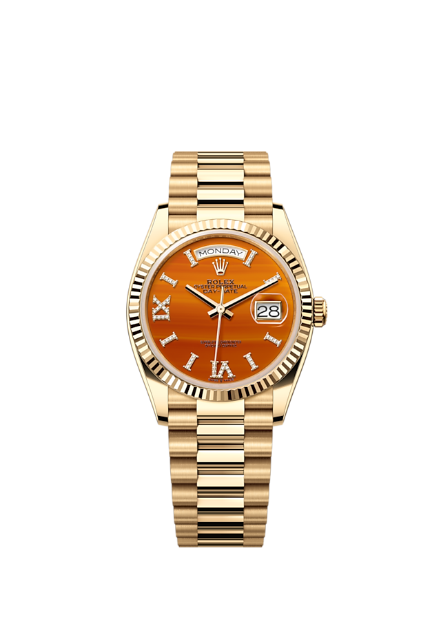 Rolex Day-Date 36, 18k Yellow Gold with Diamond-set, 36mm, Ref# 128238-0088