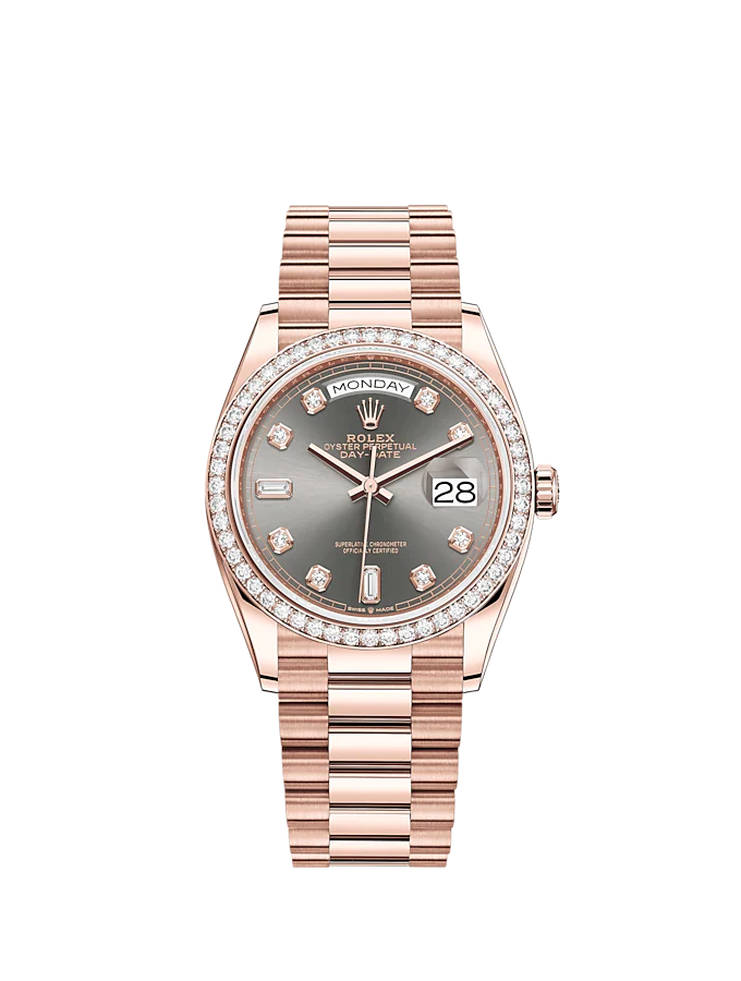 Rolex Day-Date 36mm, 18k Everose Gold, Ref# 128345rbr-0052