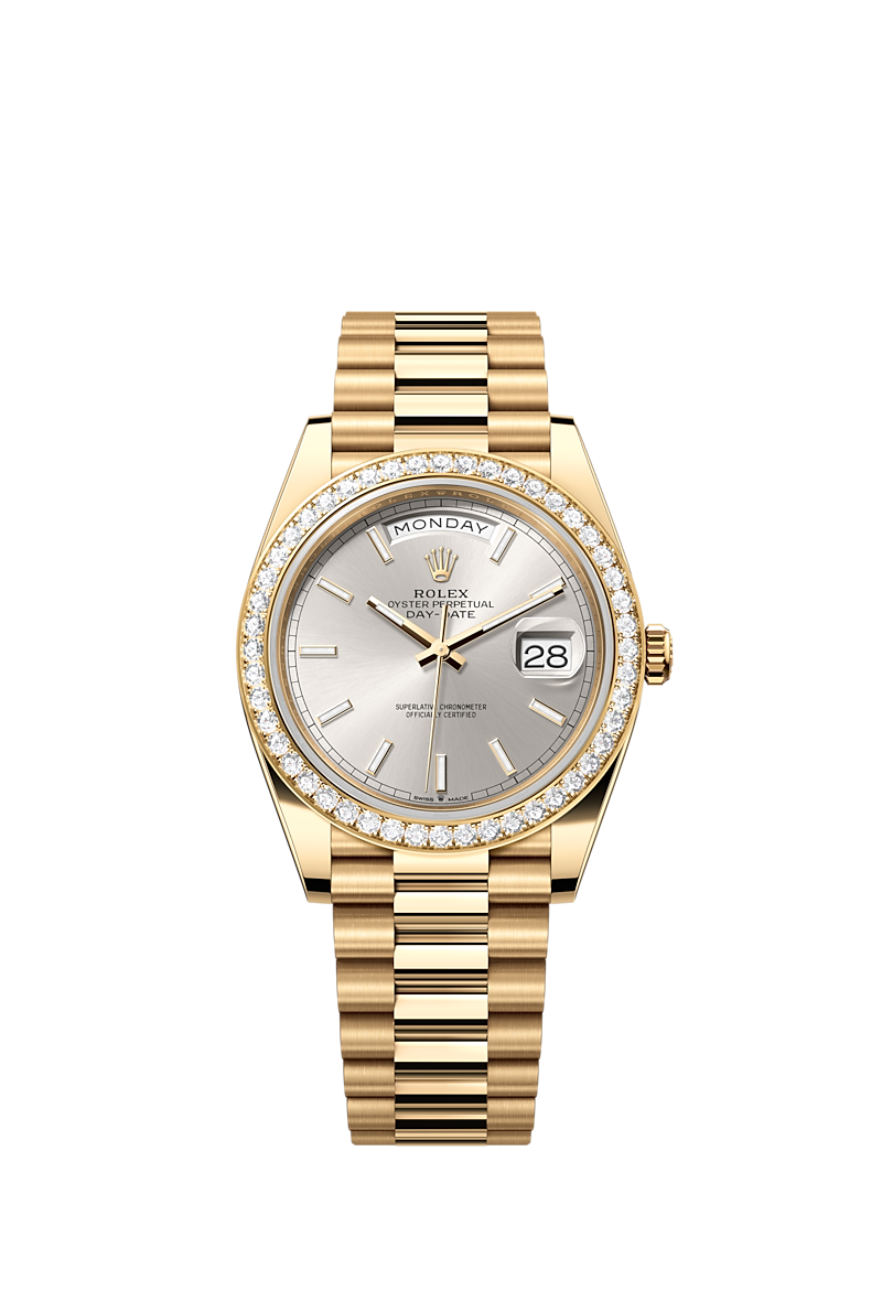 Rolex Day-Date 40, 18k Yellow Gold with Diamond-set, 40mm, Ref# 228348rbr-0042