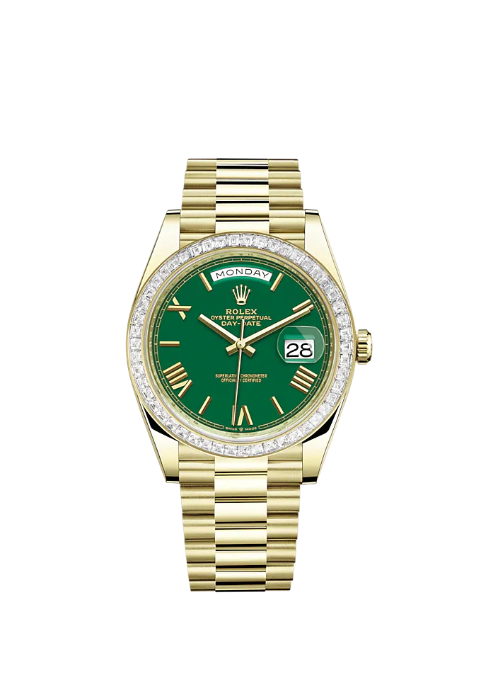 Rolex Day-Date, 40mm, 18k Yellow Gold and Diamonds, Ref# 228398tbr-0039