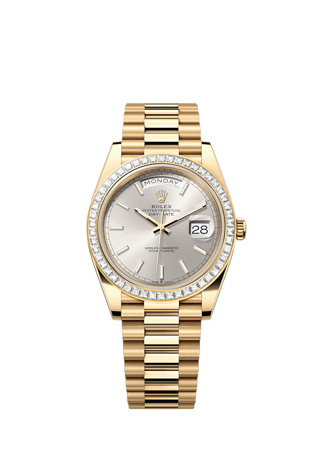 Rolex Day-Date 40, 18k Yellow Gold with Diamond-set, 40mm, Ref# 228398tbr-0040