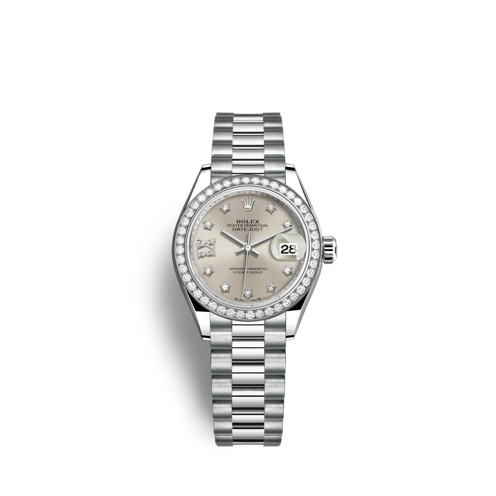 Rolex Lady-Datejust 28mm, 18k White Gold, Ref# 279139rbr-0003