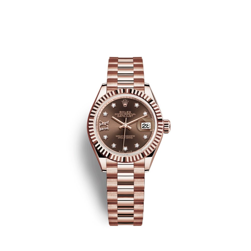 Rolex Lady-Datejust 28, 18k Everose Gold, Ref# 279175-0002