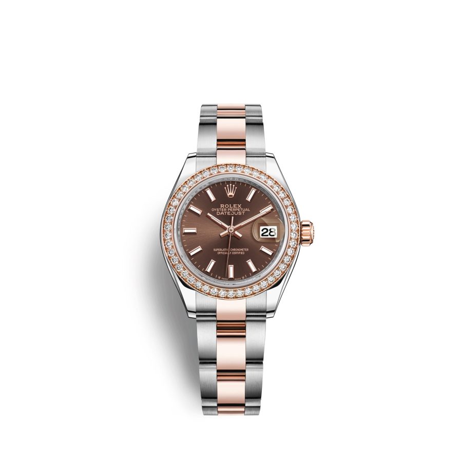 Rolex Lady-Datejust 28, Oystersteel and 18k Everose Gold, Ref# 279381RBR-0018