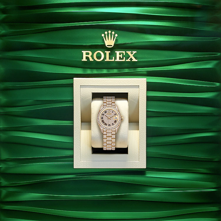 Rolex Lady-Datejust 28, 18k Yellow Gold, Ref# 279458RBR-0001