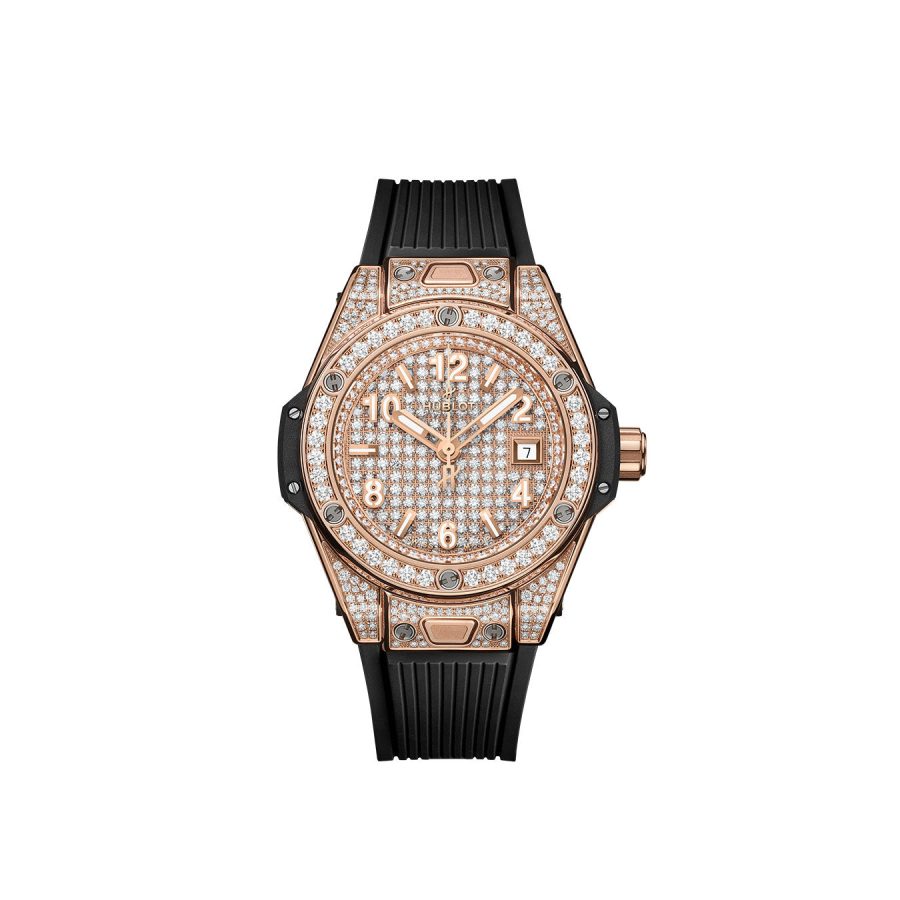 Hublot Big Bang ONE CLICK KING GOLD FULL PAVÉ Ref# 485.OX.9000.RX.1604