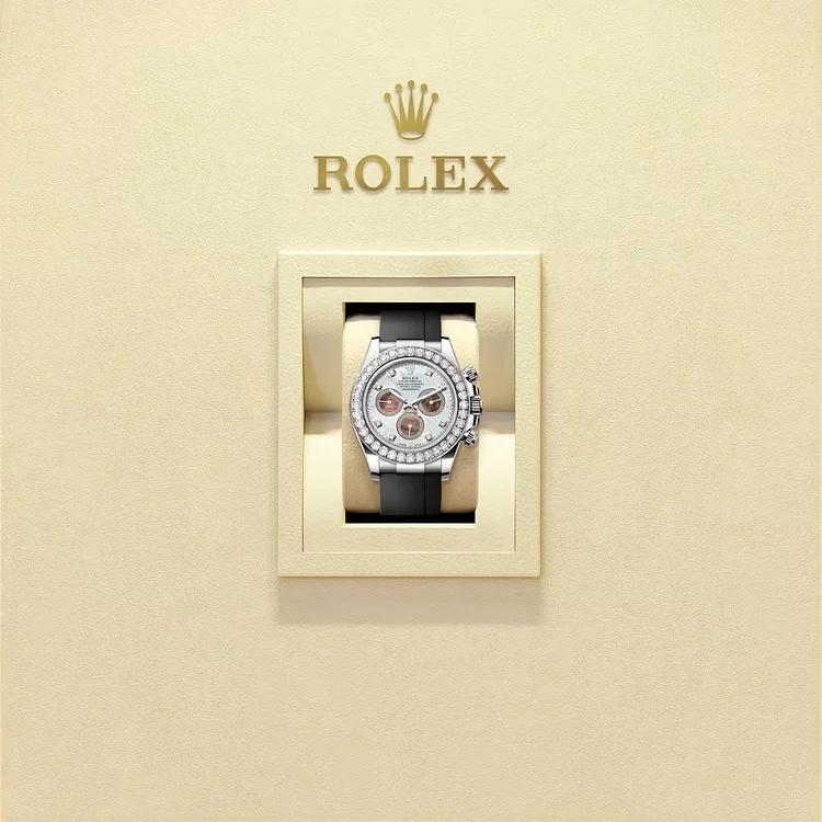 Rolex Cosmograph Daytona Oyster, 40 mm, white gold and diamondsReference 126589RBR