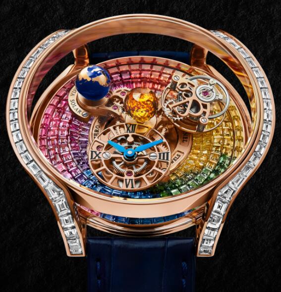 Jacob & Co. ASTRONOMIA SOLAR BAGUETTE RAINBOW Watch Replica AS800.40.BD.UA.ABALA Jacob and Co Watch Price