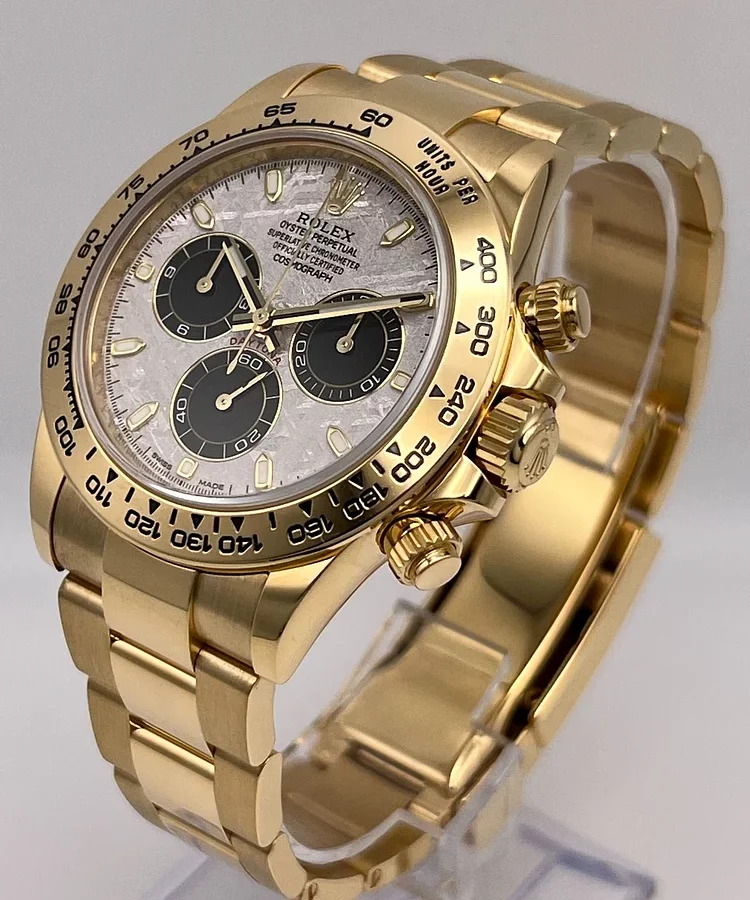 Rolex Daytona Yellow Gold Meteorite & Black Dial 116508