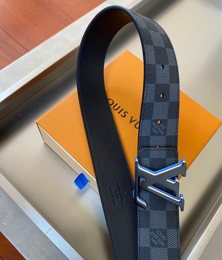 Louis Vuitton Initiales Reversible LV Belt Damier Graphite with Black Toned Hardware LV Women Belt - Crozus