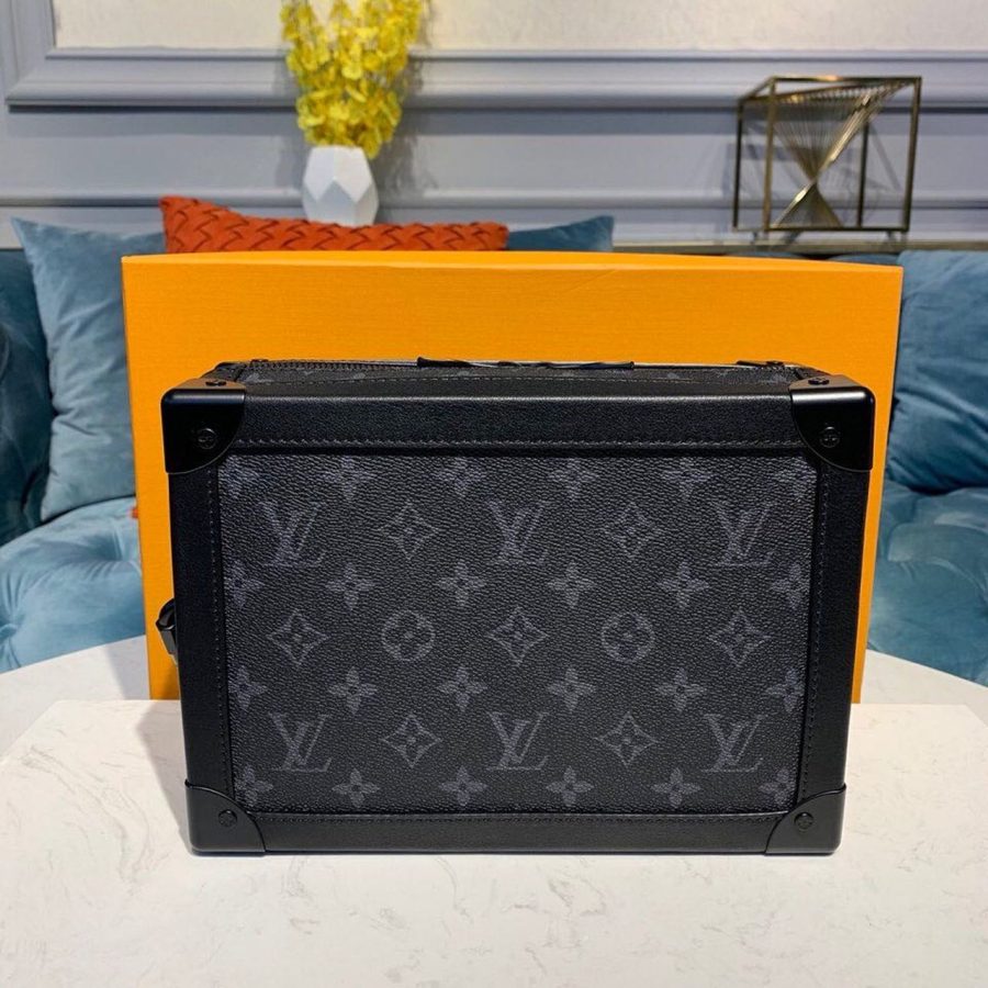 Louis Vuitton Soft Trunk Monogram Eclipse Canvas For Men, Men's Bags 9.8in/25cm LV M44730 - Crozus