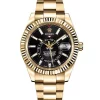 Rolex 326238 Sky-Dweller Yellow Gold Men's Black Dial Watch