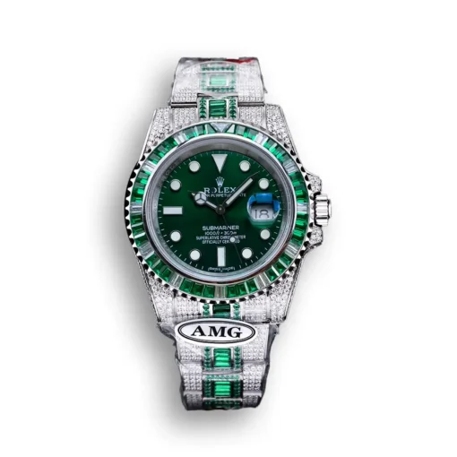 Rolex Submariner Iced Out Ref.116610LV Green Dial Green Bezel