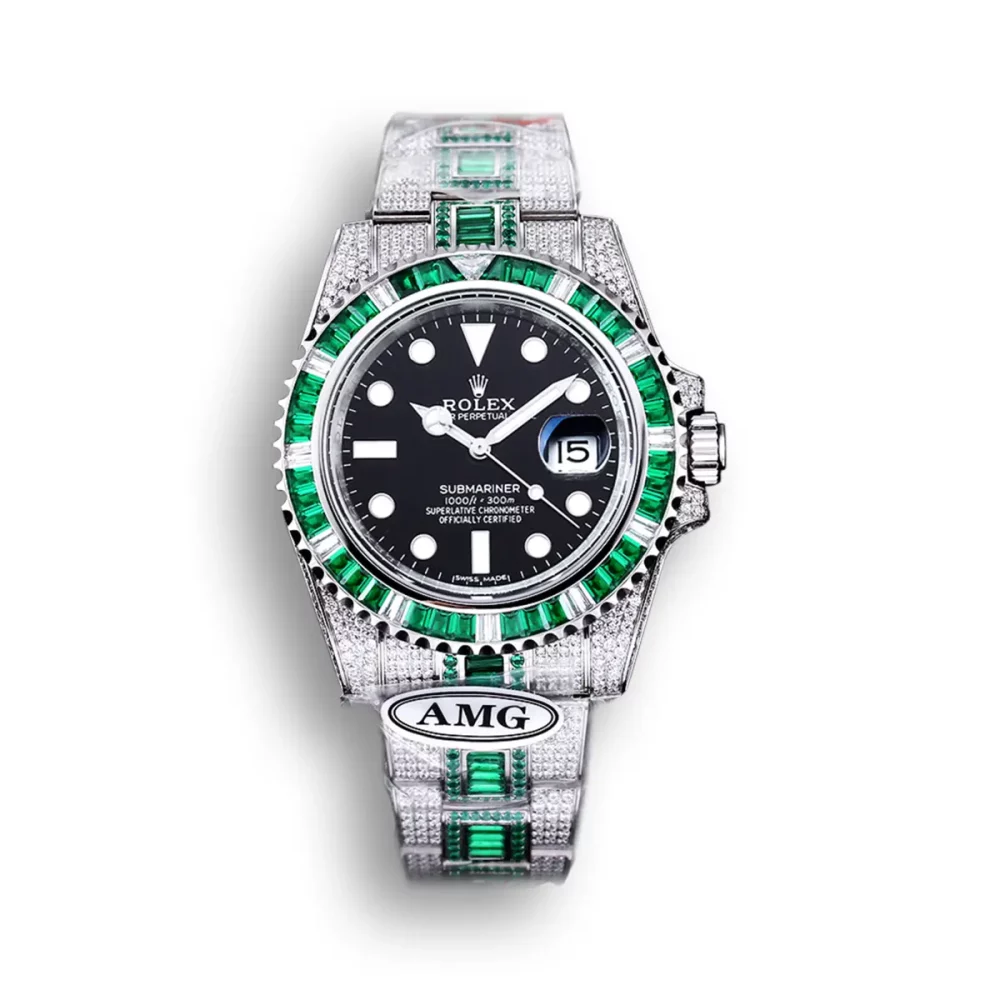 Rolex Submariner Iced Out Ref.126610LV Dial Black