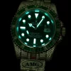 Rolex Submariner Iced Out Ref.116610LV 40mm Green Diamond Bezel