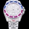 Rolex Submariner Iced Out Ref.116610LN 40mm Blue-Pink Bezel