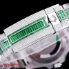 Rolex Submariner Iced Out Ref.116610LN 40mm White Bezel Green Markers