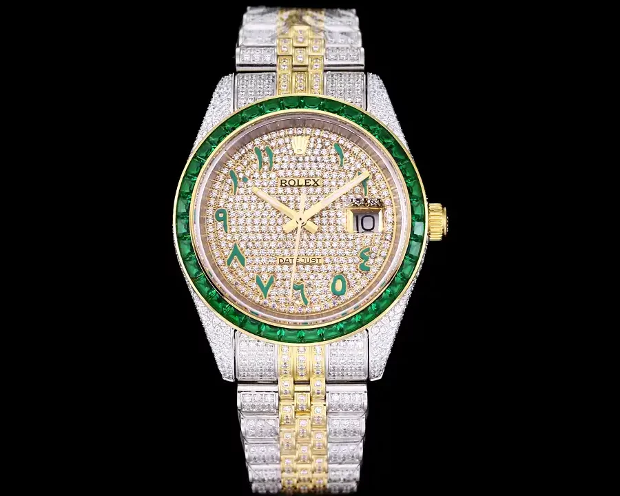 Rolex Datejust Ref.126300 41mm Arabic Dial Full-Diamond Yellow Gold