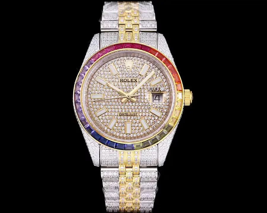 Rolex Datejust Ref.126300 41mm Dial Full-Diamond Rainbow