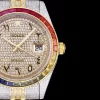 Rolex Datejust Ref.126300 41mm Arabic Dial Full-Diamond Rainbow