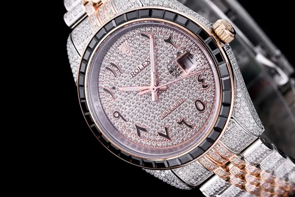 Rolex Datejust Ref.126300 41mm Arabic Dial Full-Diamond Rose Gold