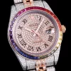 Rolex Datejust Ref.126300 41mm Roman Dial Full-Diamond Rainbow Bezel