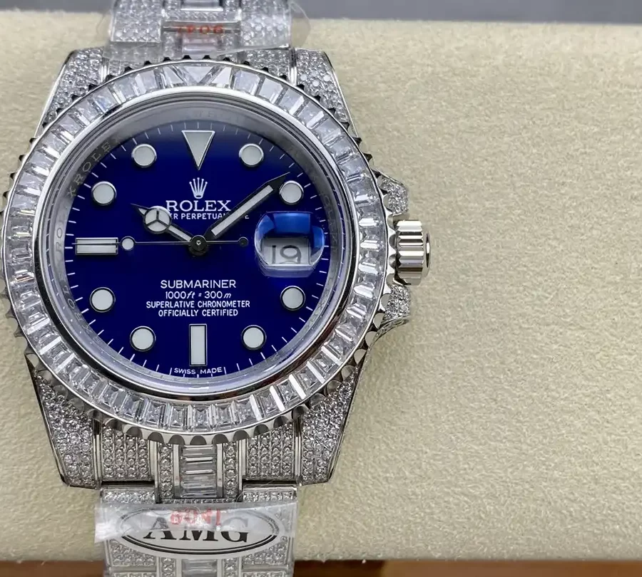 Rolex Submariner Iced Out Ref.116619LB Blue Dial 40mm