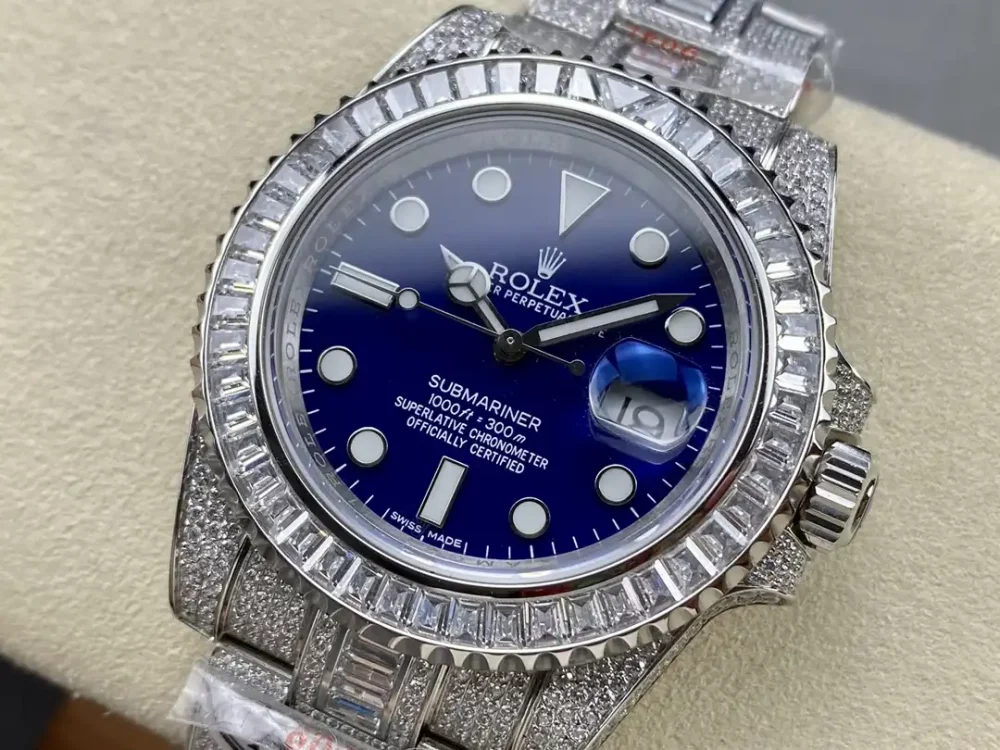 Rolex Submariner Iced Out Ref.116619LB Blue Dial 40mm