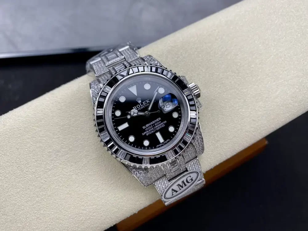 Rolex Submariner Iced Out Ref.116610LN 40mm Black Diamond Bezel