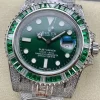 Rolex Submariner Iced Out Ref.116610LV Green Dial 40mm Green Bezel