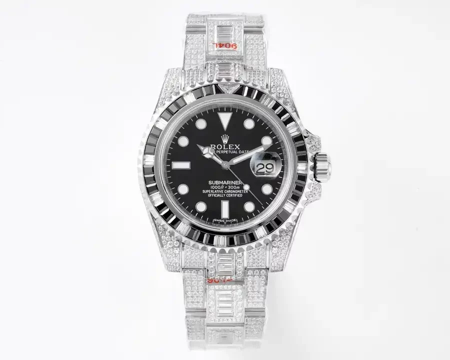 Rolex Submariner Iced Out Ref.116610LV Water Ghost SE Black Dial