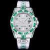 Rolex Submariner Iced Out Ref.116610LN Green-White Bezel