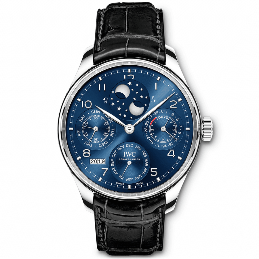 Portugieser Perpetual Calendar 44mm 18ct White Gold Blue Dial Watch