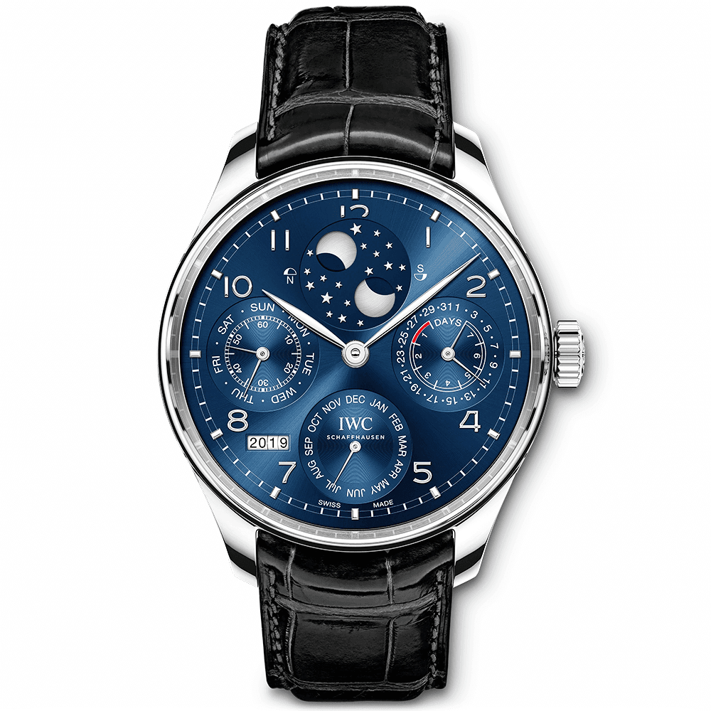 Portugieser Perpetual Calendar 44mm 18ct White Gold Blue Dial Watch