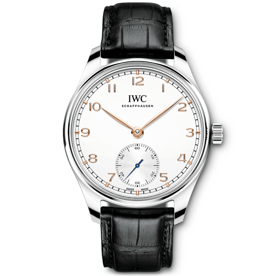 Portugieser 40mm Silver/Rose Dial Men's Automatic Strap Watch