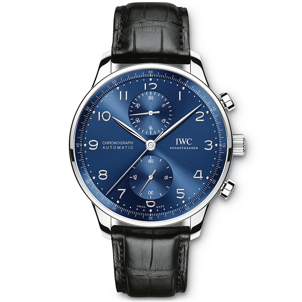 Portugieser 41mm Blue Dial Men's Chronograph Strap Watch