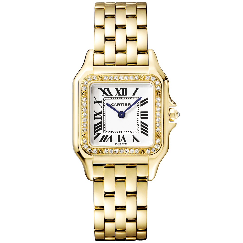 Panthère de Cartier Medium 18ct Yellow Gold Diamond Set Watch