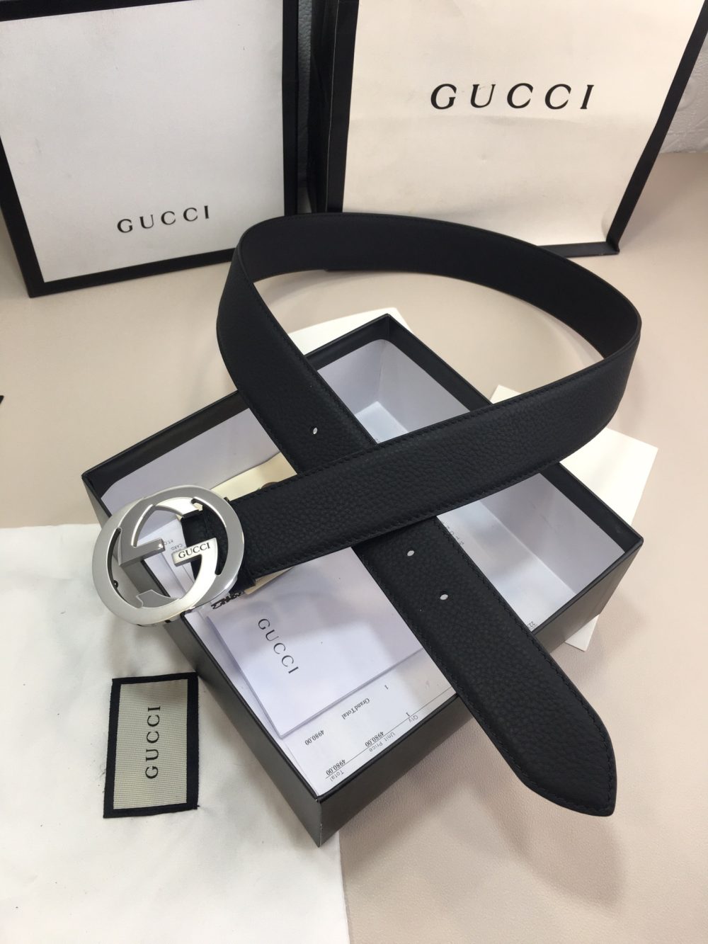 Gucci GG Marmont Reversible Belt Black, Women Belt - Crozus