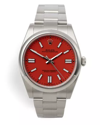 Rolex 124300 Oyster Perpetual 41 "Coral Red" "Brand New"