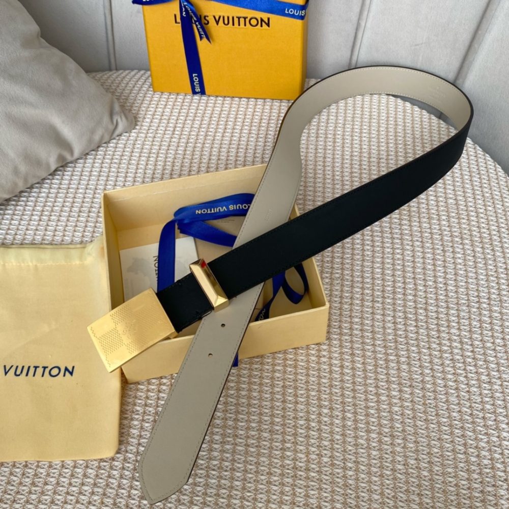 Louis Vuitton Metropole LV Belt Black LV Women Belt - Crozus